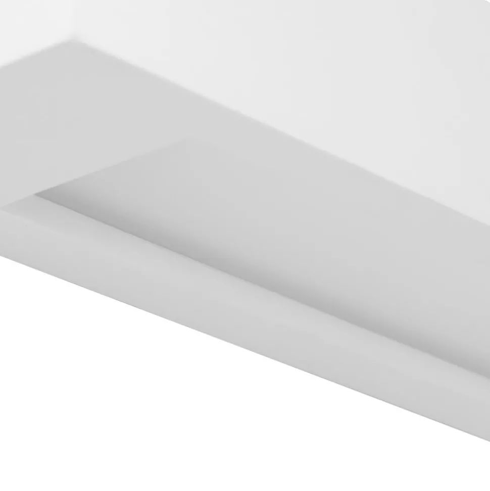 Lindby wandlamp Matteo, wit, gips, 36 cm, E14, overschilderbaar