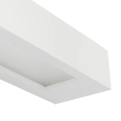 Lindby wandlamp Matteo, wit, gips, 36 cm, E14, overschilderbaar