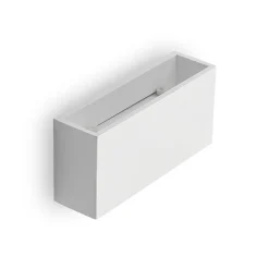 Lindby wandlamp Mavora, hoekig, 25 cm, wit, gips, G9