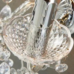 Lindby wandlamp Merida, chroom, metaal, 2-lamps, hoogte 35 cm