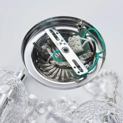 Lindby wandlamp Merida, chroom, metaal, 2-lamps, hoogte 35 cm