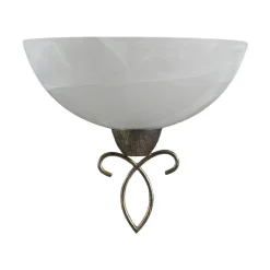 Lindby wandlamp Mohija, 25 cm, zwart/goud, glas, E27