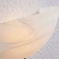 Lindby wandlamp Mohija, 25 cm, zwart/goud, glas, E27