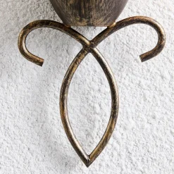 Lindby wandlamp Mohija, 25 cm, zwart/goud, glas, E27