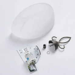 Lindby wandlamp Mohija, 25 cm, zwart/goud, glas, E27