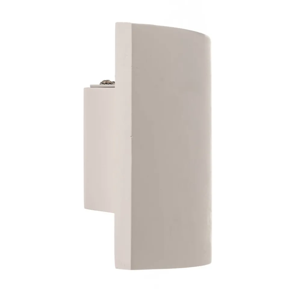 Lindby wandlamp Naike, wit, gips, hoogte 15 cm