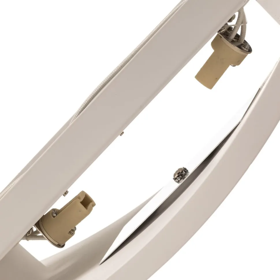 Lindby wandlamp Naike, wit, gips, hoogte 15 cm