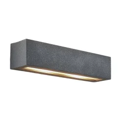 Lindby wandlamp Nellie, grijs, beton, 35,3 cm breed