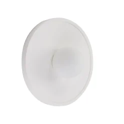 Lindby wandlamp Nielson, wit, gips, Ø 28 cm