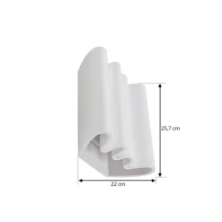 Lindby wandlamp Novali, wit, gips, omhoog/omlaag, 26 cm, G9