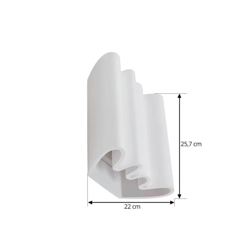 Lindby wandlamp Novali, wit, gips, omhoog/omlaag, 26 cm, G9