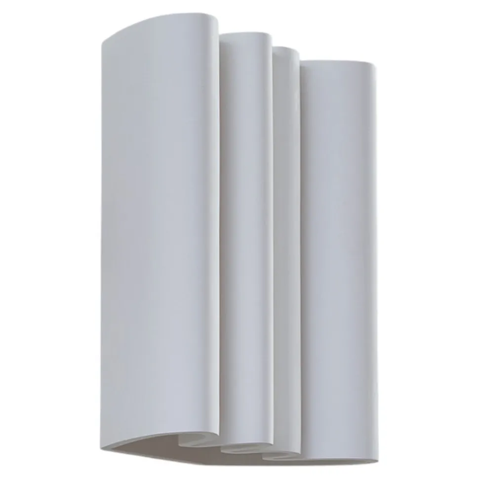 Lindby wandlamp Novali, wit, gips, omhoog/omlaag, 26 cm, G9