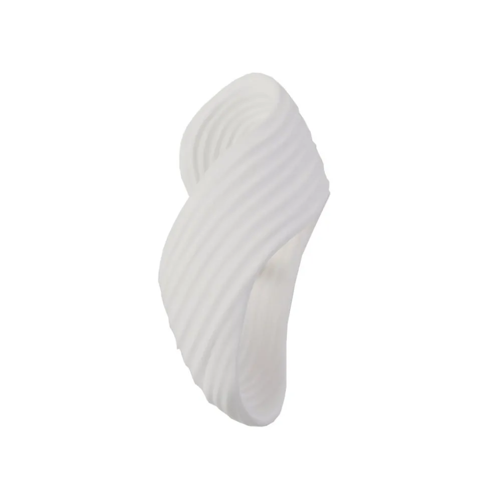 Lindby wandlamp Ornela, wit, gips, hoogte 29,5 cm