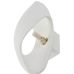 Lindby wandlamp Ornela, wit, gips, hoogte 29,5 cm