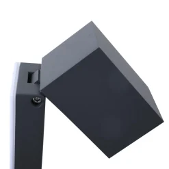 Lindby wandlamp Othil, sensor, antraciet, metaal, IP44