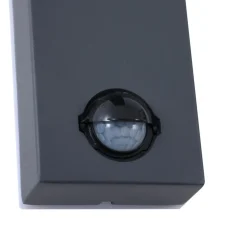 Lindby wandlamp Othil, sensor, antraciet, metaal, IP44