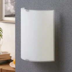 Lindby wandlamp Phil, wit, glashoogte 21cm, set van 2