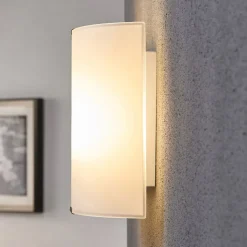 Lindby wandlamp Phil, wit, glashoogte 21cm, set van 2