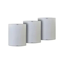 Lindby wandlamp Phil, wit, glas, hoogte 21cm, set van 3