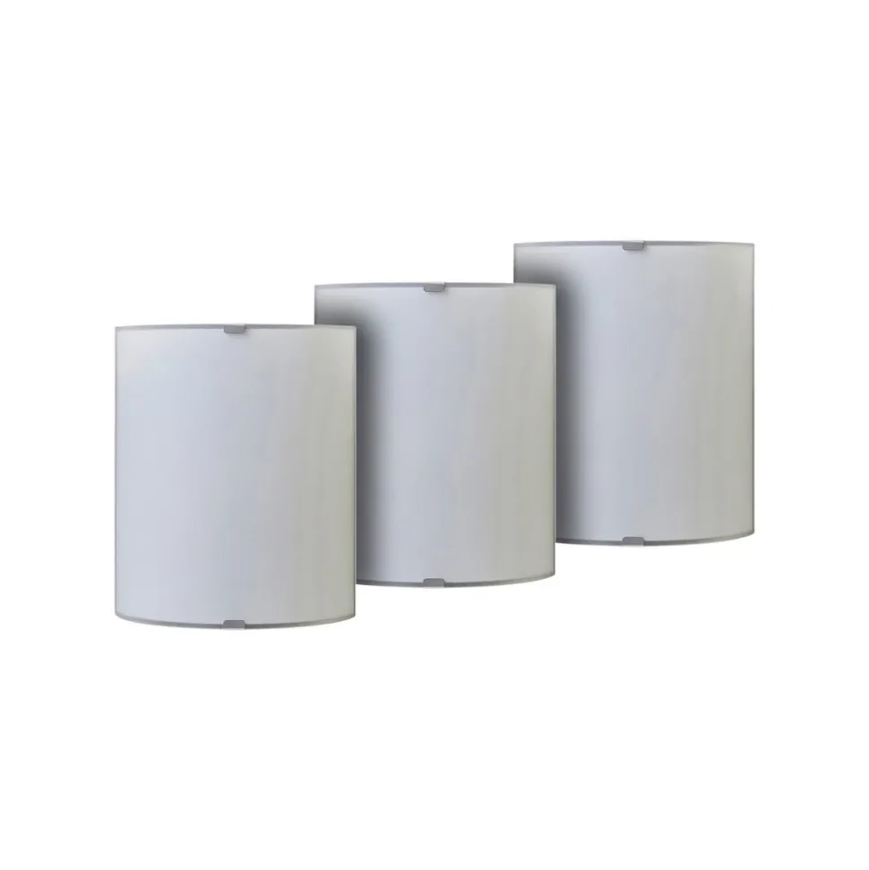 Lindby wandlamp Phil, wit, glas, hoogte 21cm, set van 3