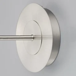 Lindby wandlamp Pola, 30 cm, nikkel, uitschuifbaar, textiel