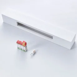 Lindby wandlamp Santino, 51 cm, gips, G9, overschilderbaar