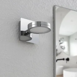 Lindby wandlamp Skrolla, 1-lamp, 11 cm hoog, CCT, IP44