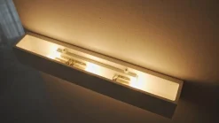 Lindby wandlamp Tjada, 51 cm, wit, gips, G9, overschilderbaar