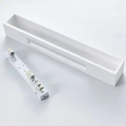 Lindby wandlamp Tjada, 51 cm, wit, gips, G9, overschilderbaar