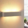 Lindby wandlamp Tjada, 35 cm, wit, gips, G9, overschilderbaar
