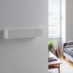 Lindby wandlamp Tjada, 35 cm, wit, gips, G9, overschilderbaar