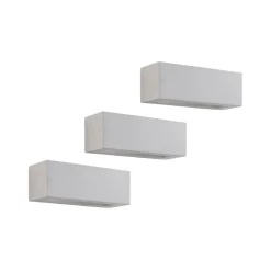 Lindby wandlamp Tjada, 22 cm, wit, gips, G9, overschilderbaar, 3 stuks