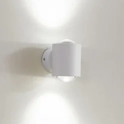 Lindby wandspot Jyla, wit, 4.200 K, omhoog/omlaag, lens