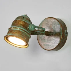 Lindby wandspot Leonor, groen, metaal, 1-lamp, 9,5 cm