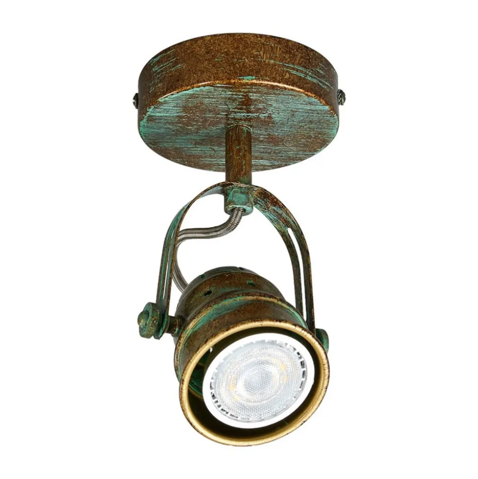 Lindby wandspot Leonor, groen, metaal, 1-lamp, 9,5 cm