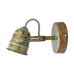 Lindby wandspot Leonor, groen, metaal, 1-lamp, 9,5 cm