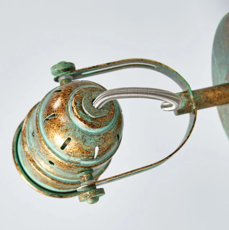 Lindby wandspot Leonor, groen, metaal, 1-lamp, 9,5 cm