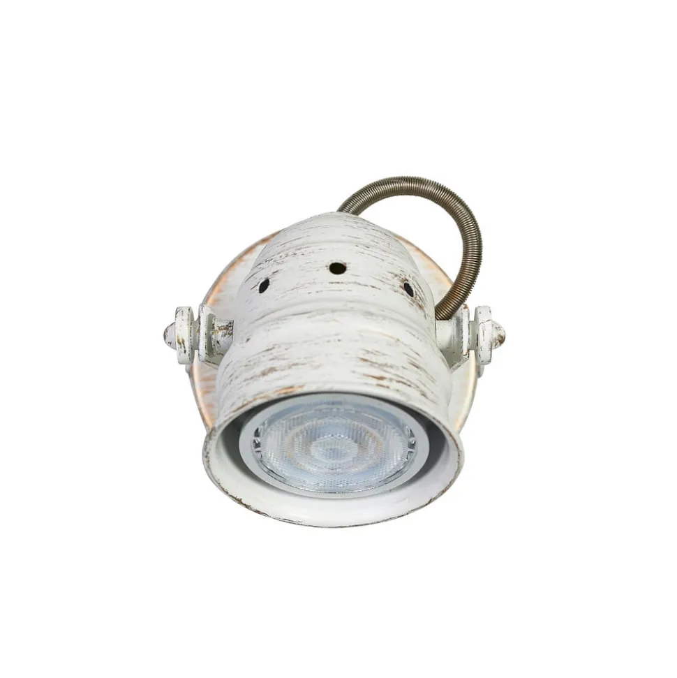 Lindby wandspot Leonor, wit, metaal, 1-lamp, 9,5 cm