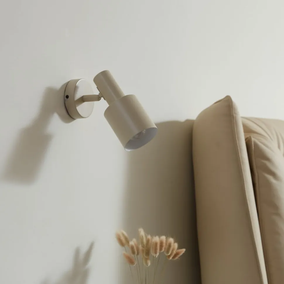 Lindby wandspot Ovelia, beige, metaal, E27