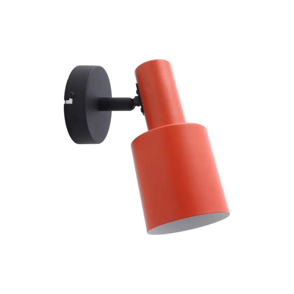 Lindby wandspot Ovelia, oranje/zwart, metaal, E27