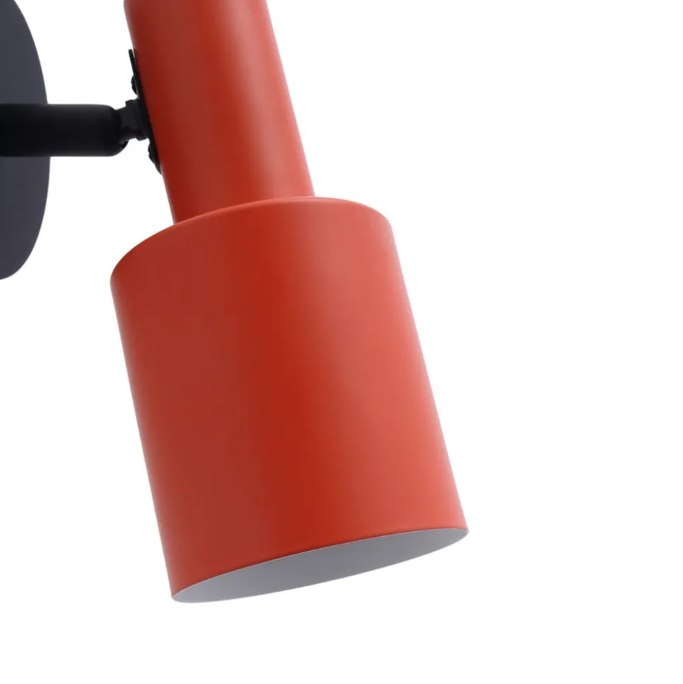 Lindby wandspot Ovelia, oranje/zwart, metaal, E27