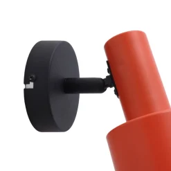 Lindby wandspot Ovelia, oranje/zwart, metaal, E27