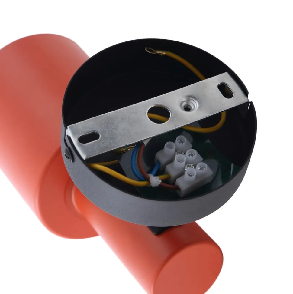 Lindby wandspot Ovelia, oranje/zwart, metaal, E27