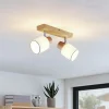 Lindby Wanessa plafondspot, 39cm, 2-lamps, hout, wit, E14