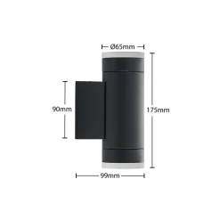 Lindby Yelina buitenwandlamp, fitting onder