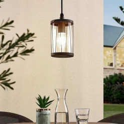Lindby Yonan hanglamp voor buiten, E27
