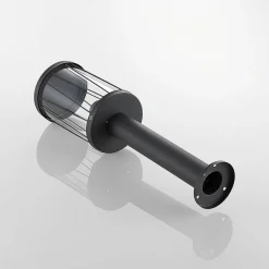 Lindby Yonan sokkellamp, rond, donkergrijs, E27