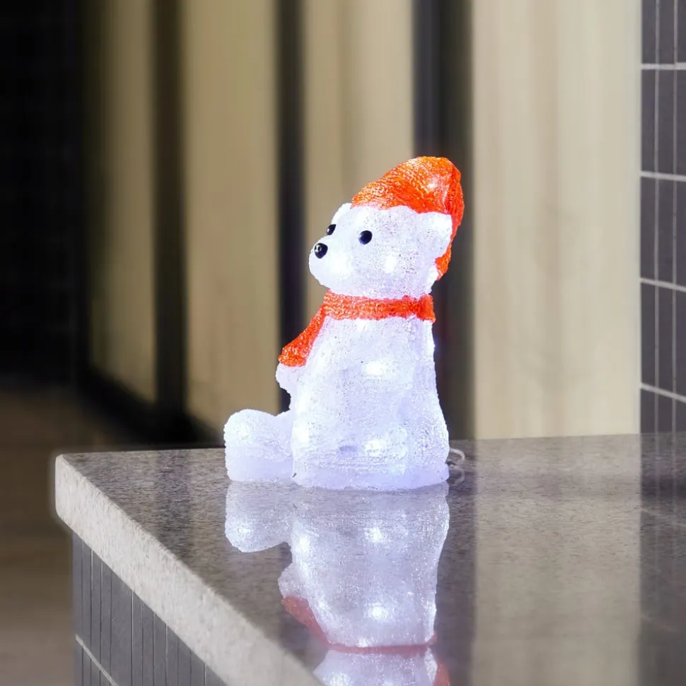 Lindby Yuki LED decoratief figuur, kunststof, beer