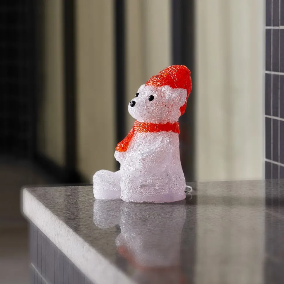 Lindby Yuki LED decoratief figuur, kunststof, beer