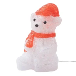 Lindby Yuki LED decoratief figuur, kunststof, beer